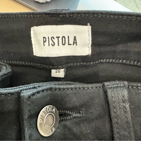 Pistola Mid Rise Skinny Denim Jeans Black Size 26 NWT Stretch Cropped Ankle - Picture 12 of 14